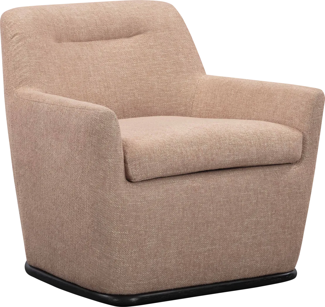 Sanbiens Peach Swivel Accent Chair - Thumbnail - Image 1