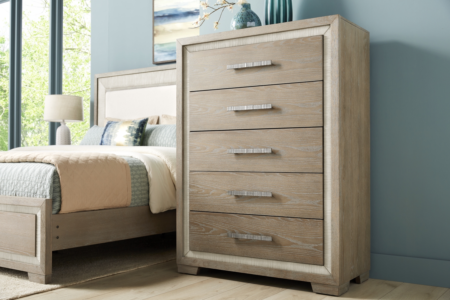 Sand Key Sandstone 5 Pc Queen Upholstered Bedroom - Thumbnail - Image 7