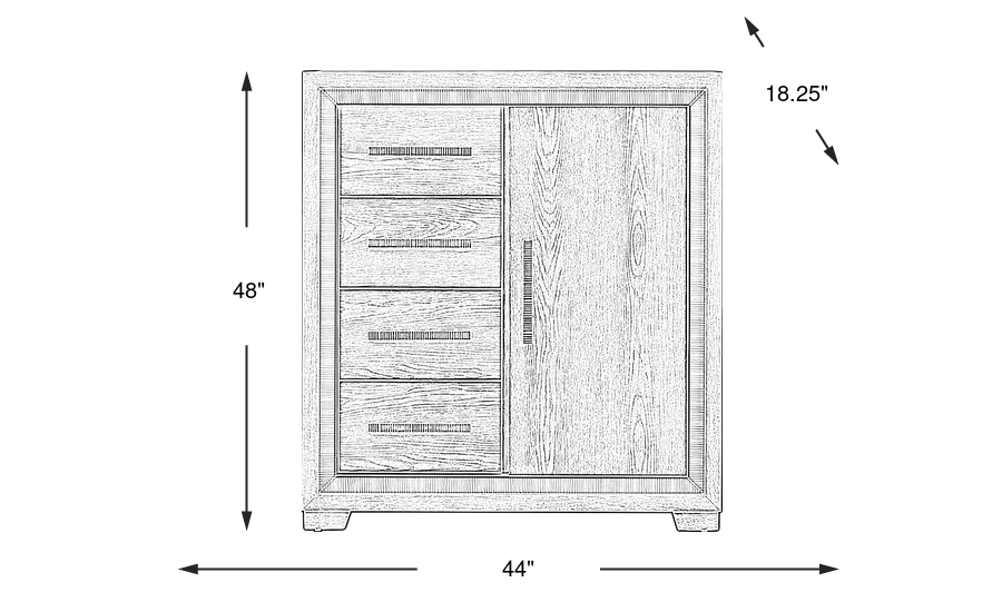 Dimension Image. Please refer to the Dimension Tab on this page for dimension details.