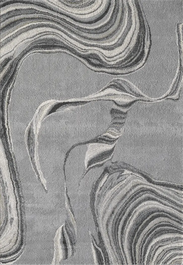 Sand Ribbons Gray 8'10 x 13' Rug - Thumbnail - Image 1