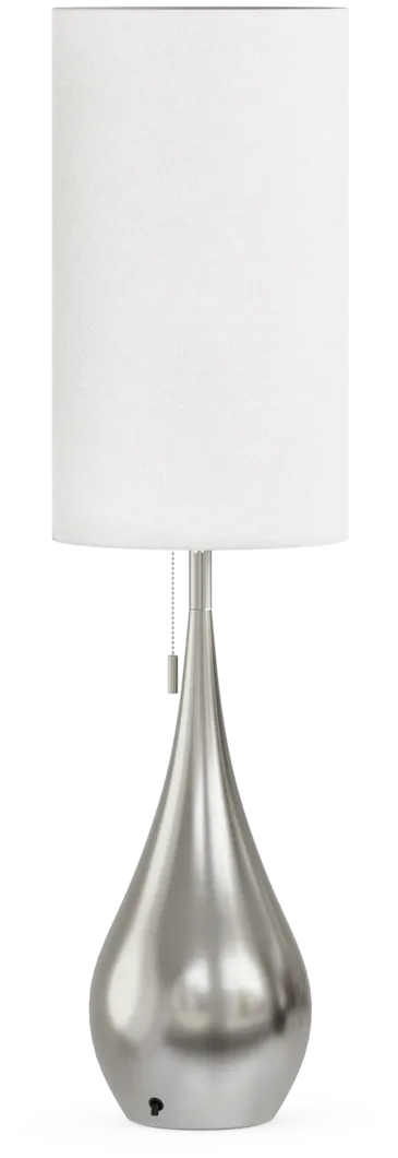 silver table lamp
