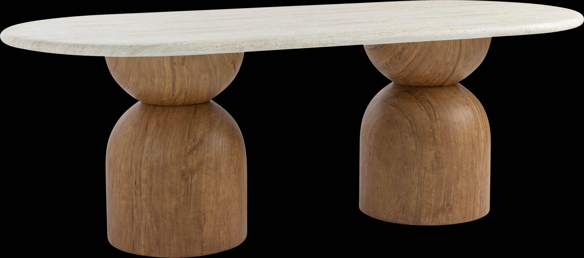 Sandeep Brown Oval Dining Table - Thumbnail - Image 1