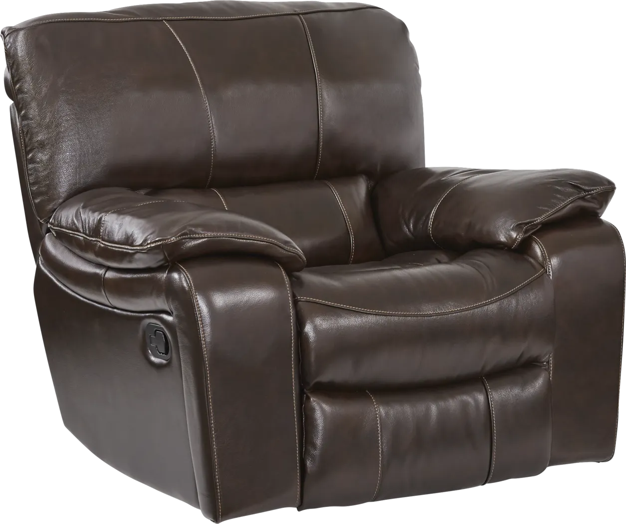 Sanderson Walnut Leather Glider Recliner - Thumbnail - Image 1
