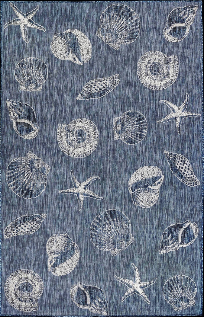 Sandfoot Point Navy 7'10 x 9'10 Indoor/Outdoor Rug - Thumbnail - Image 1