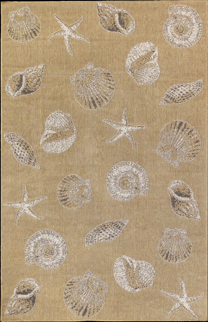 Sandfoot Point Sand 6'8 x 9'4 Indoor/Outdoor Rug - Thumbnail - Image 1