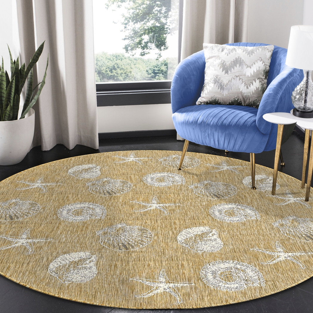 Sandfoot Point Sand 7'10 Round Indoor/Outdoor Rug - Thumbnail - Image 2