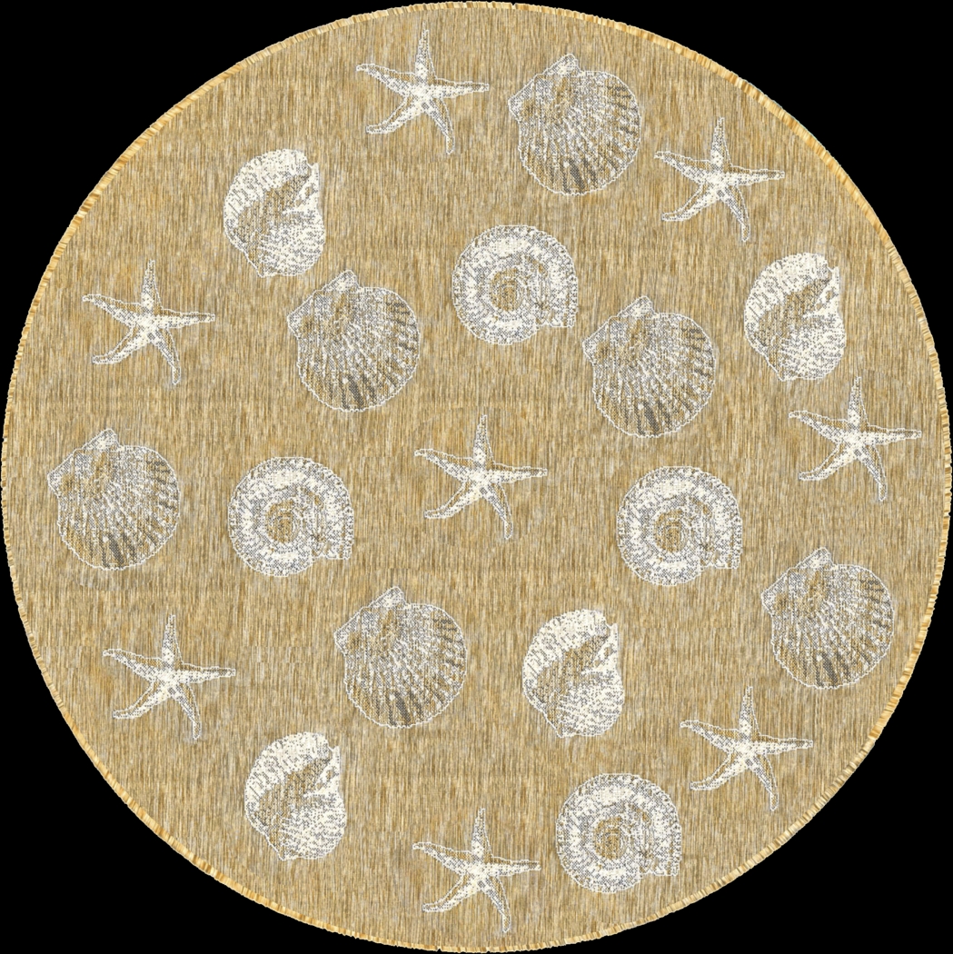 Sandfoot Point Sand 7'10 Round Indoor/Outdoor Rug - Thumbnail - Image 1