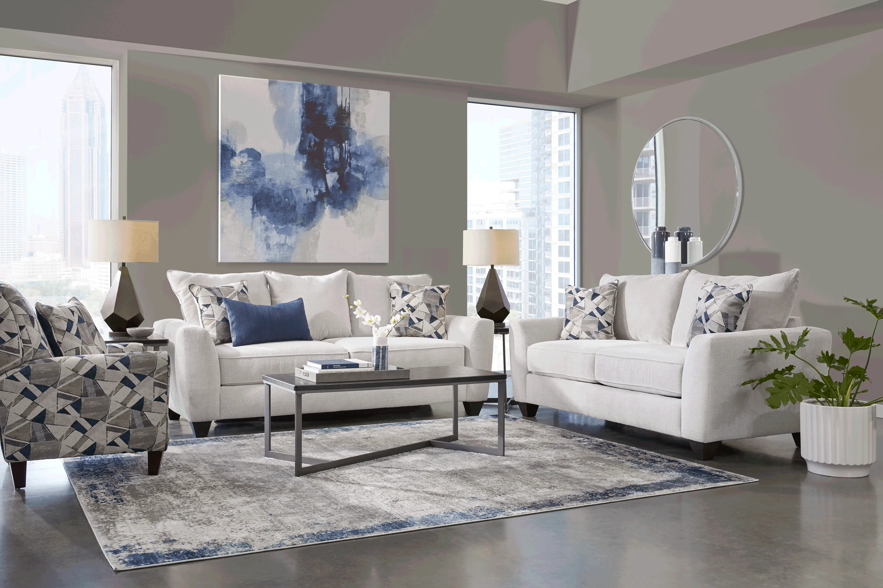 Sandia Heights Beige 5 Pc Living Room - Thumbnail - Image 1