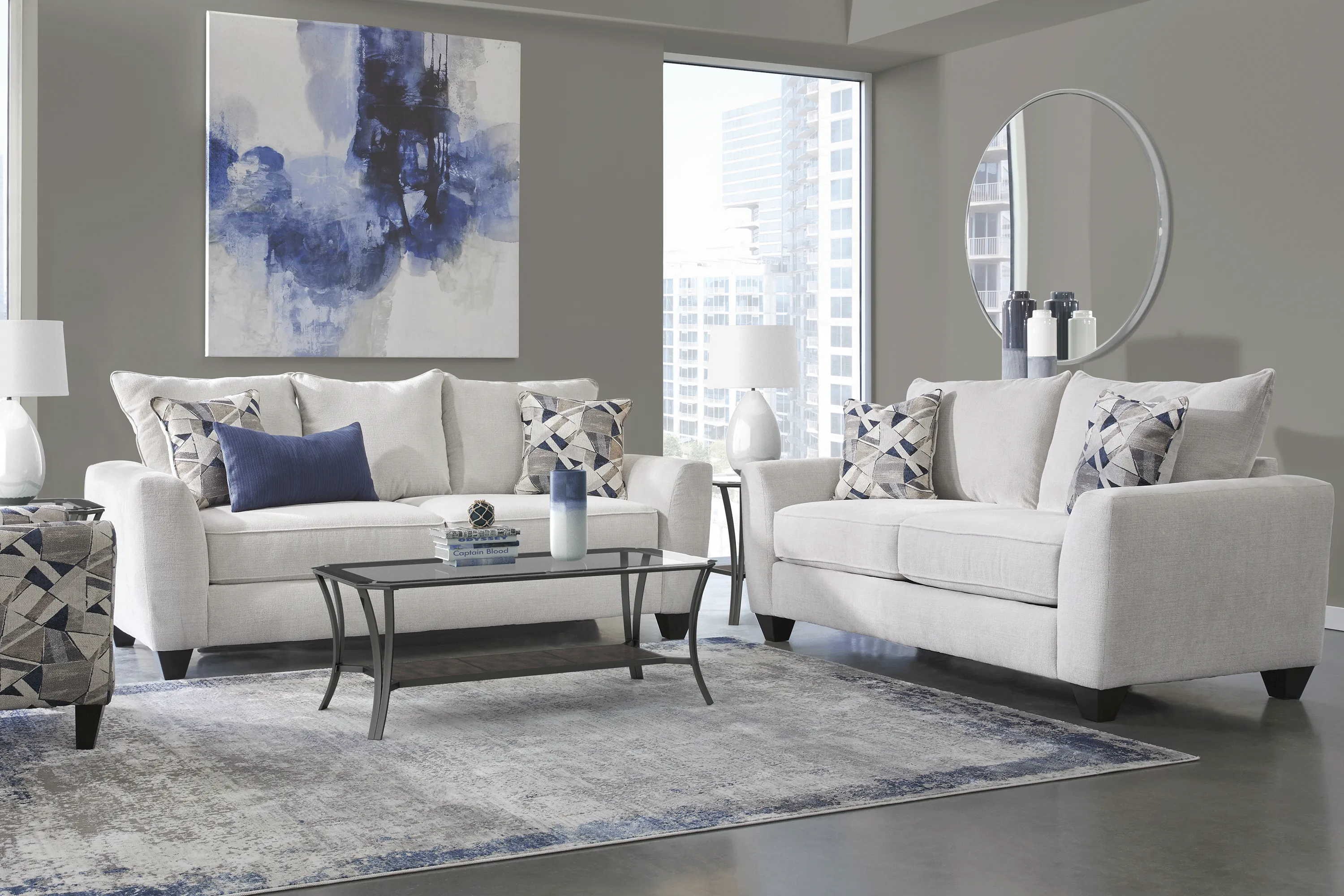 Sandia Heights Beige 8 Pc Living Room - Thumbnail - Image 1