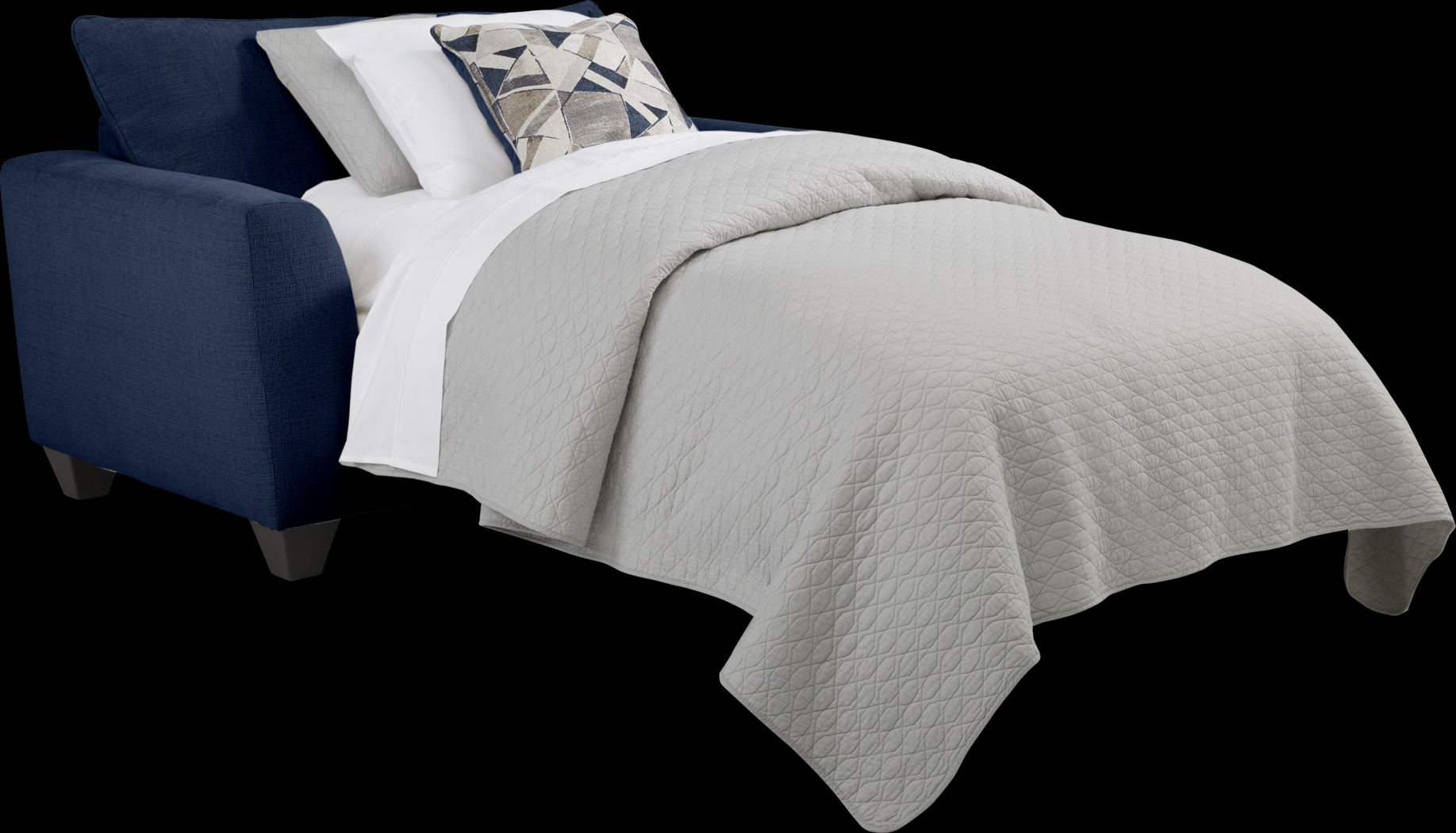 Sandia Heights Blue Gel Foam Sleeper Chair - Thumbnail - Image 3