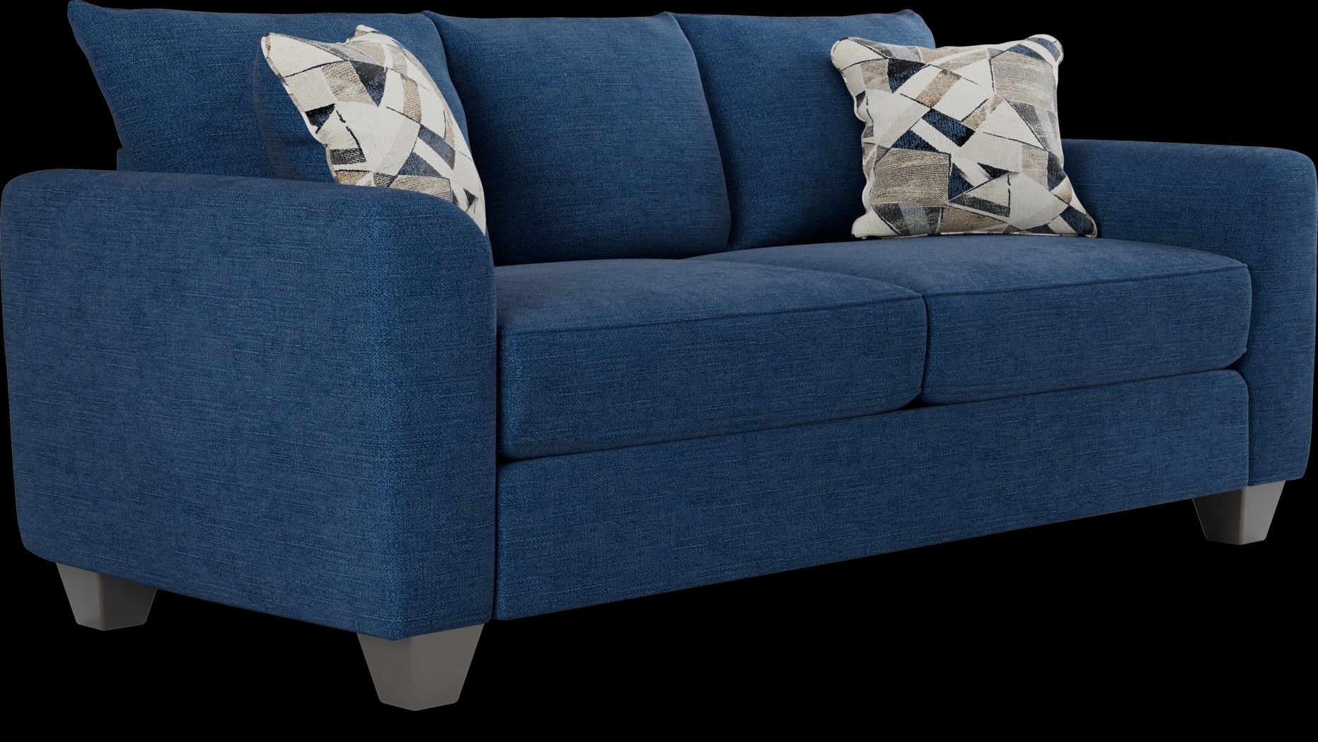 Sandia Heights Blue 7 Pc Living Room with Gel Foam Sleeper Sofa - Thumbnail - Image 4