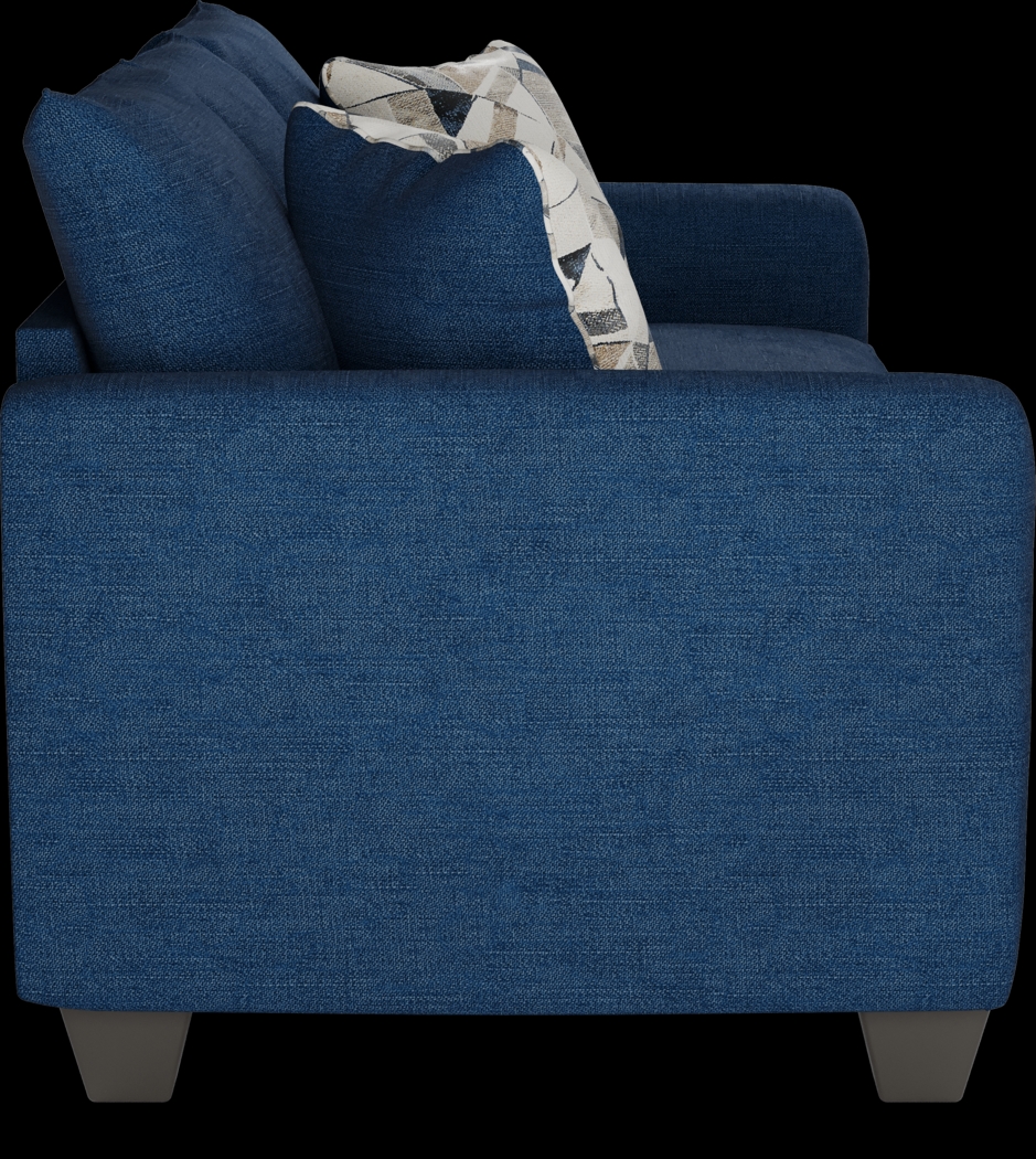 Sandia Heights Blue 7 Pc Living Room with Sleeper Sofa - Thumbnail - Image 5