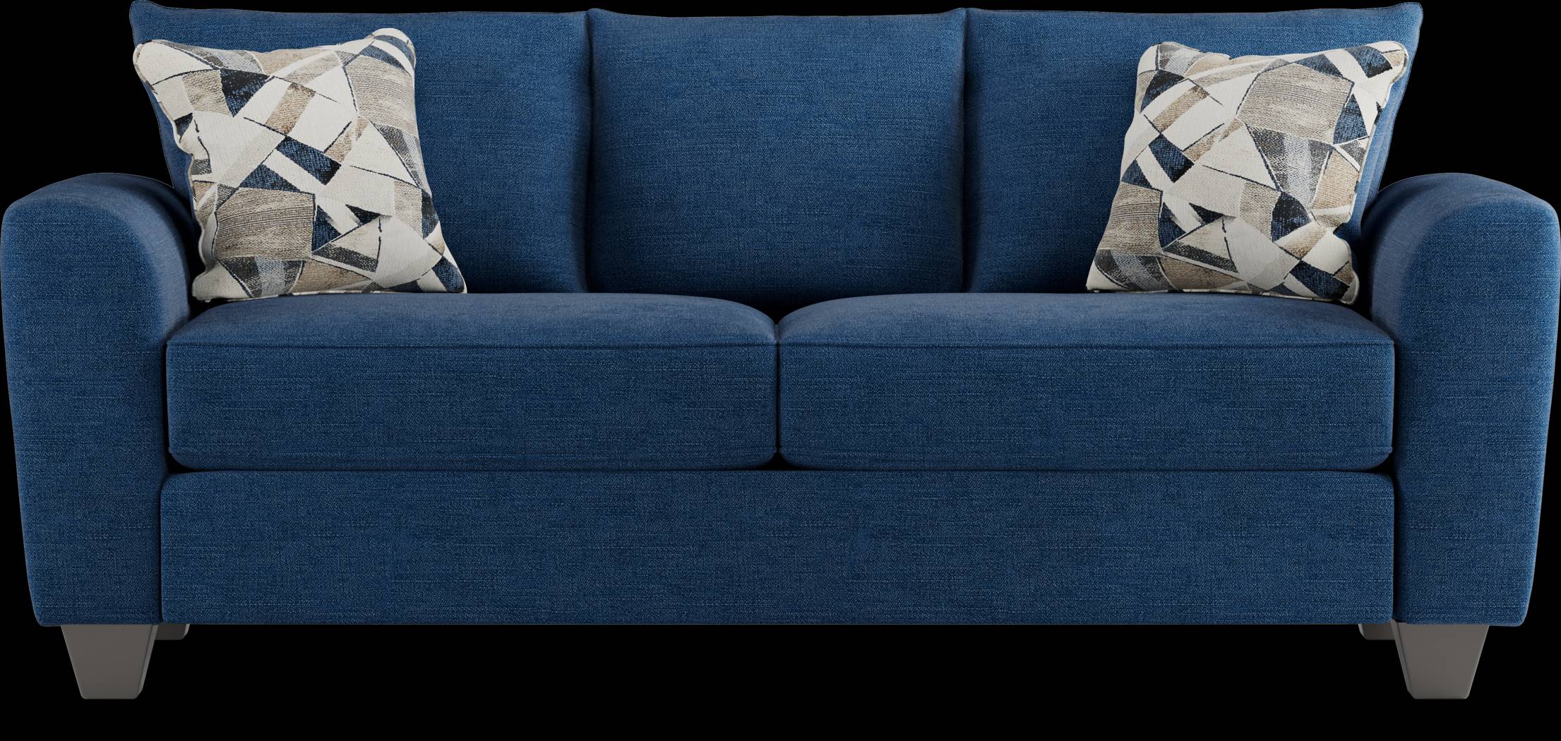 Sandia Heights Blue 7 Pc Living Room with Sleeper Sofa - Thumbnail - Image 2