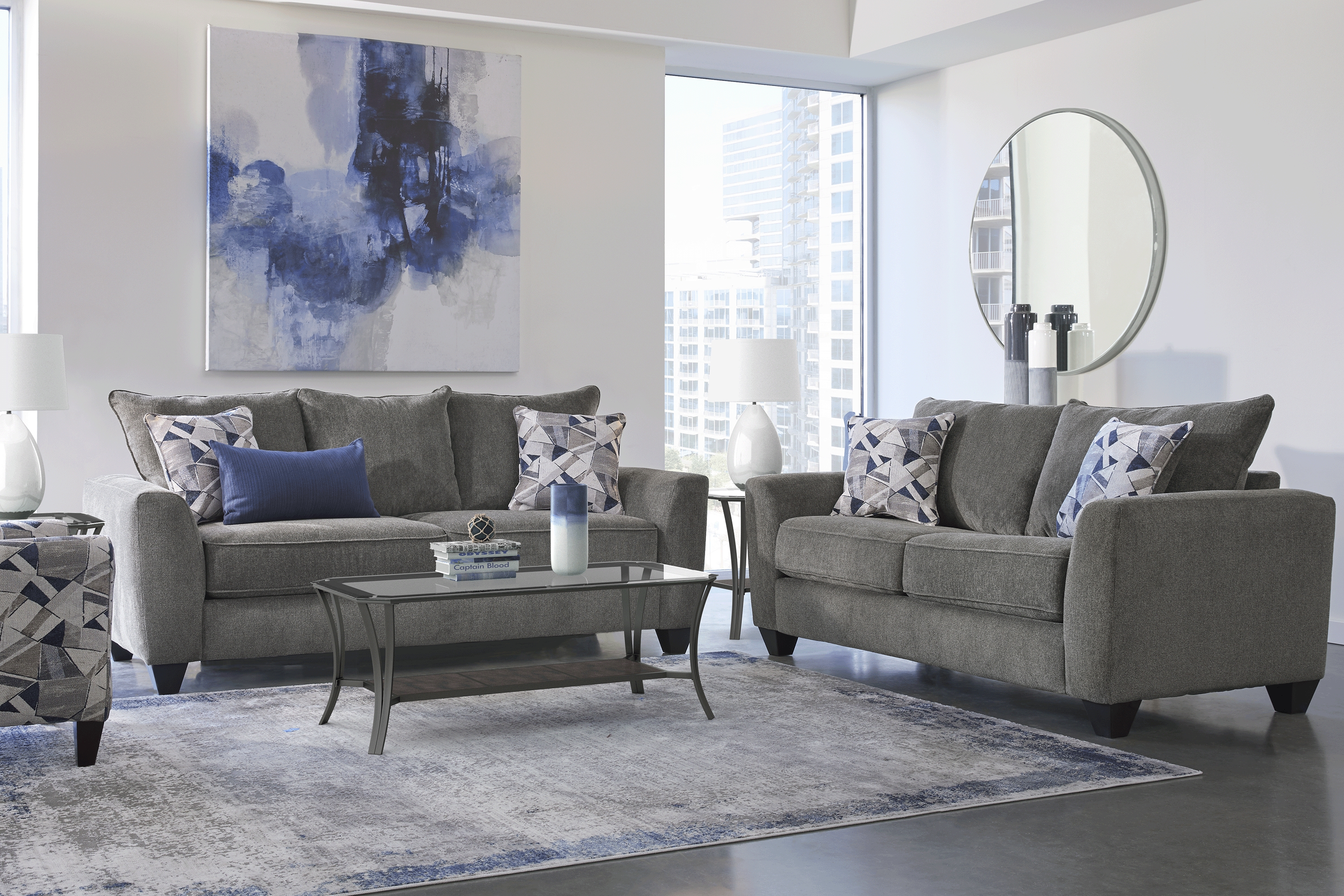 Sandia Heights Gray 5 Pc Living Room - Thumbnail - Image 1