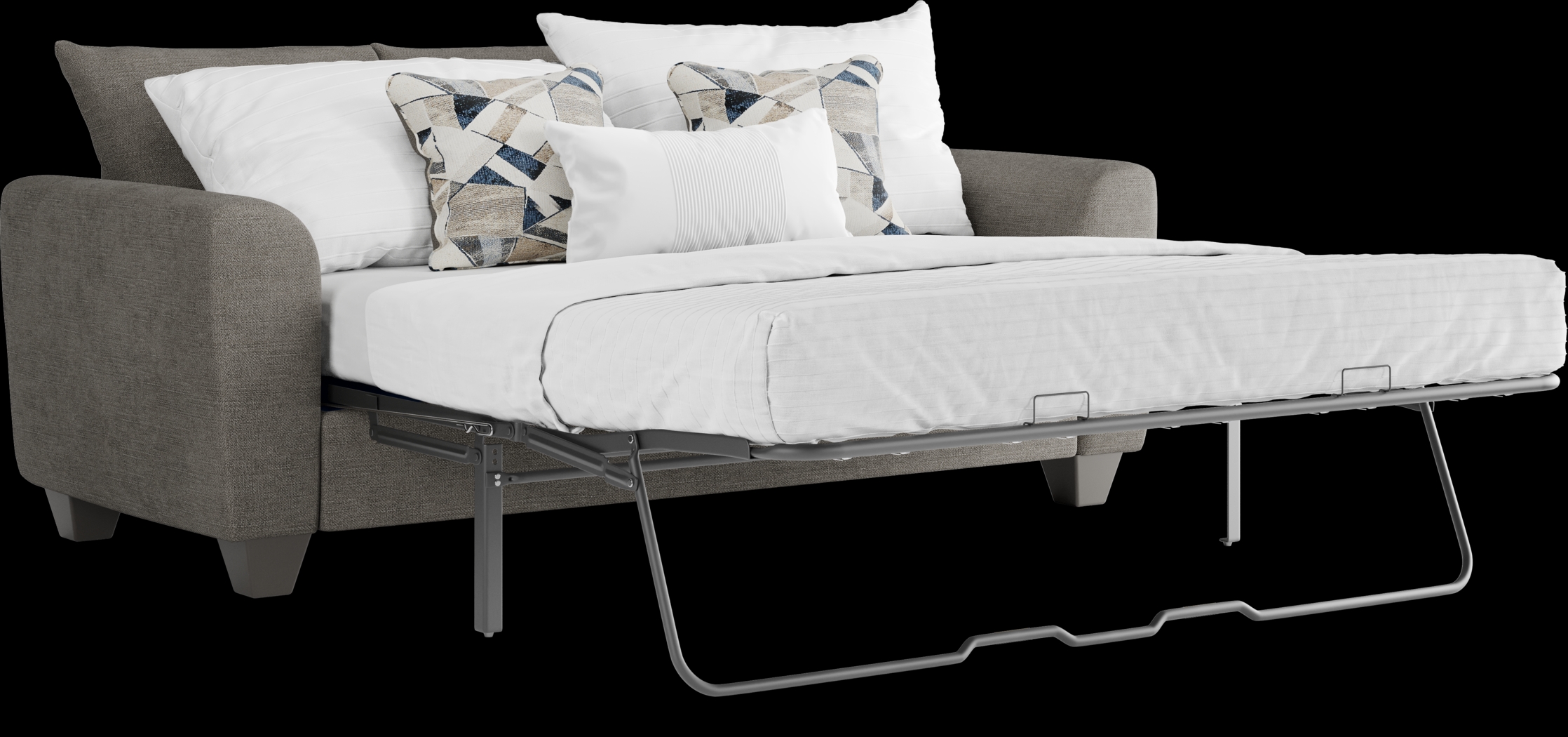 Sandia Heights Gray 7 Pc Living Room with Gel Foam Sleeper Sofa - Thumbnail - Image 3