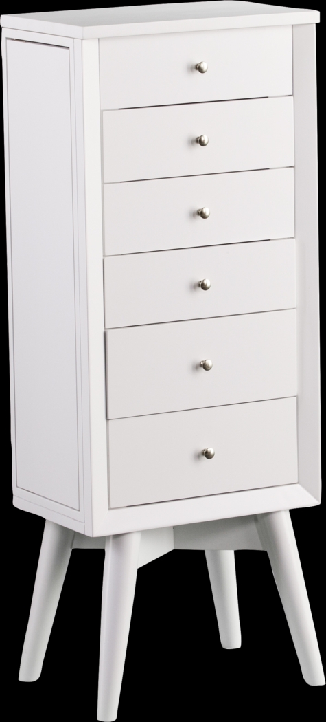 Sandida White Jewelry Armoire - Thumbnail - Image 1