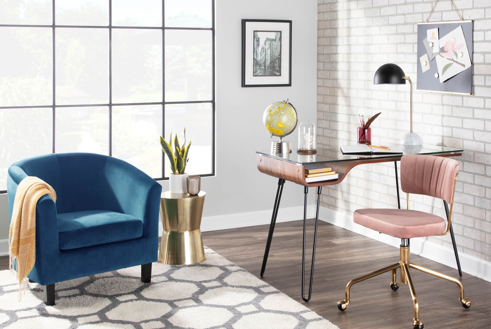 Sandifer Blue Accent Chair - Thumbnail - Image 8