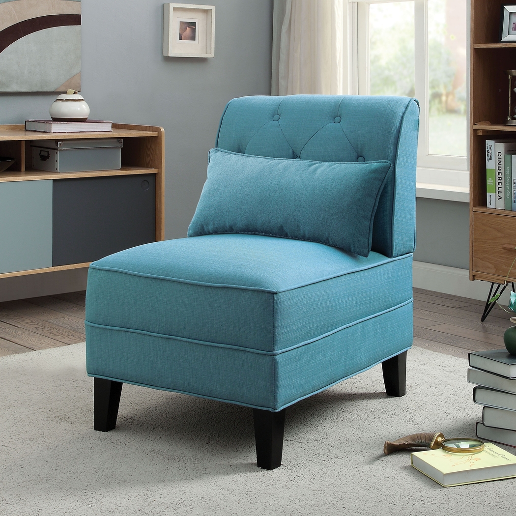 Sandra Teal Accent Chair - Thumbnail - Image 2