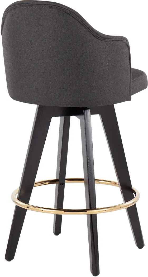 Sandron I Charcoal Counter Height Stool, Set of 2 - Thumbnail - Image 4