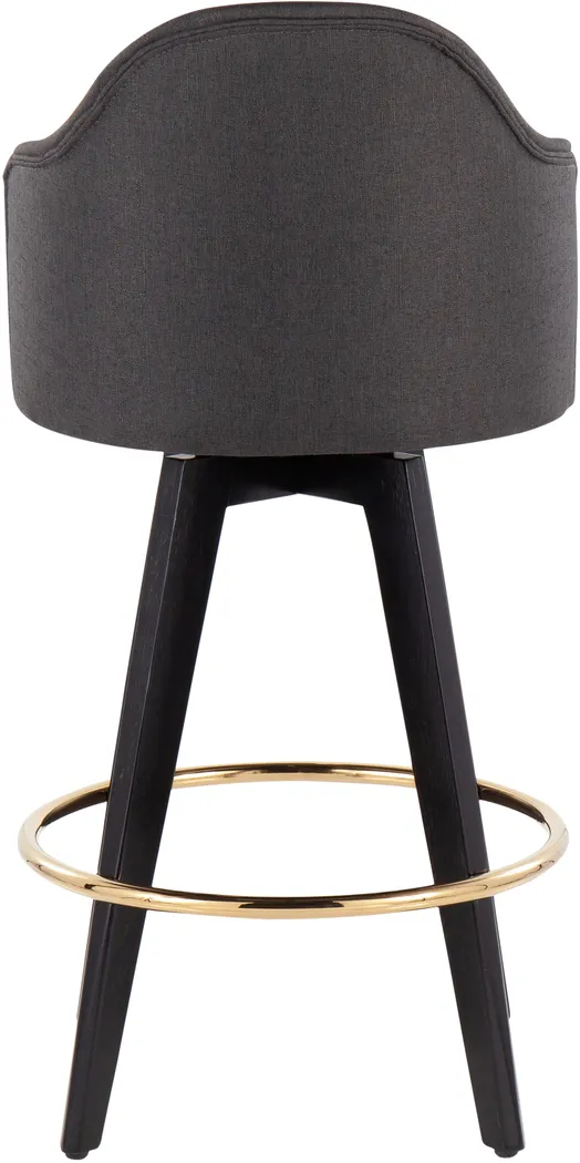 Sandron I Charcoal Counter Height Stool, Set of 2 - Thumbnail - Image 5