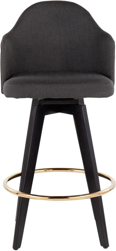 Sandron I Charcoal Counter Height Stool, Set of 2 - Thumbnail - Image 6