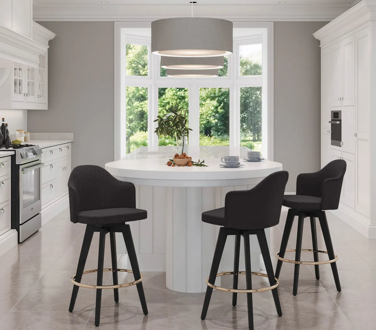 Sandron I Charcoal Counter Height Stool, Set of 2 - Thumbnail - Image 8