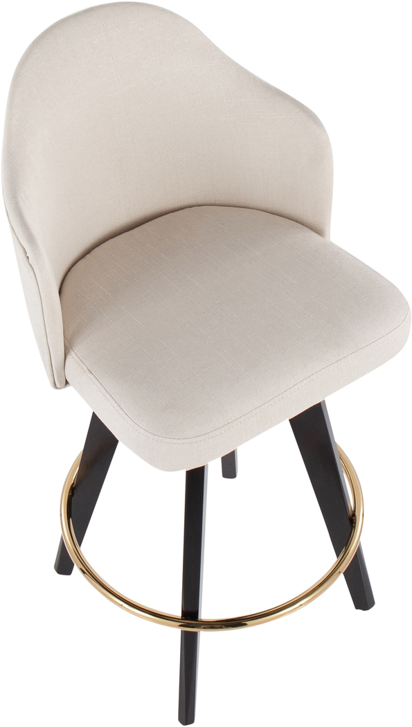 Sandron I Cream Counter Height Stool, Set of 2 - Thumbnail - Image 7