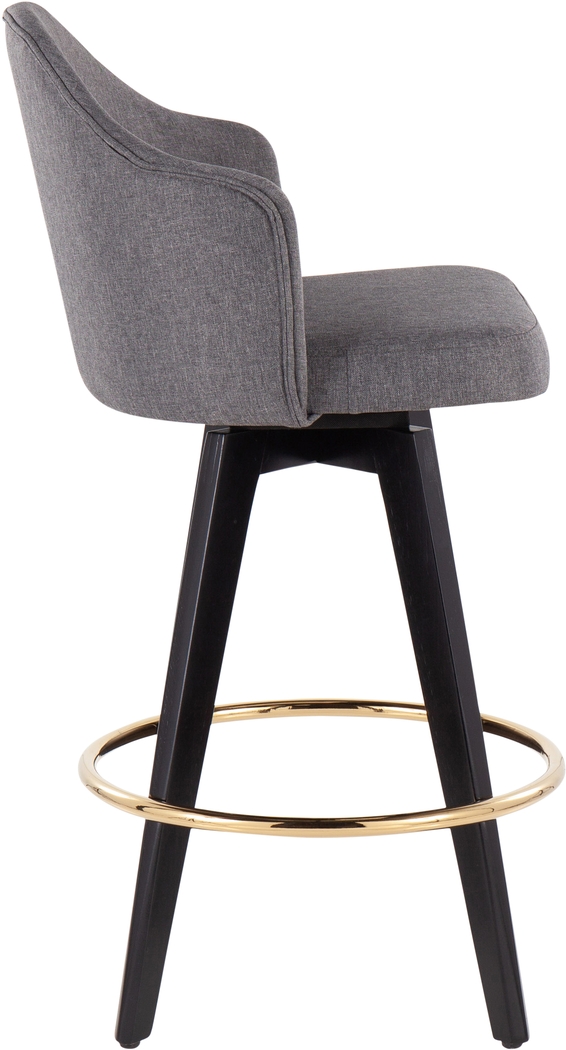 Sandron I Gray Counter Height Stool, Set of 2 - Thumbnail - Image 3