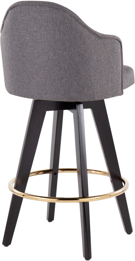 Sandron I Gray Counter Height Stool, Set of 2 - Thumbnail - Image 4