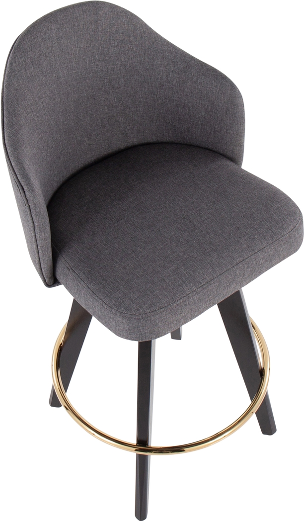 Sandron I Gray Counter Height Stool, Set of 2 - Thumbnail - Image 7