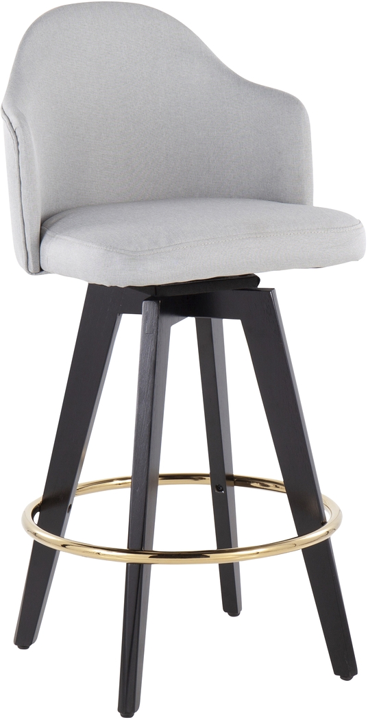Sandron I Light Gray Counter Height Stool, Set of 2 - Thumbnail - Image 2