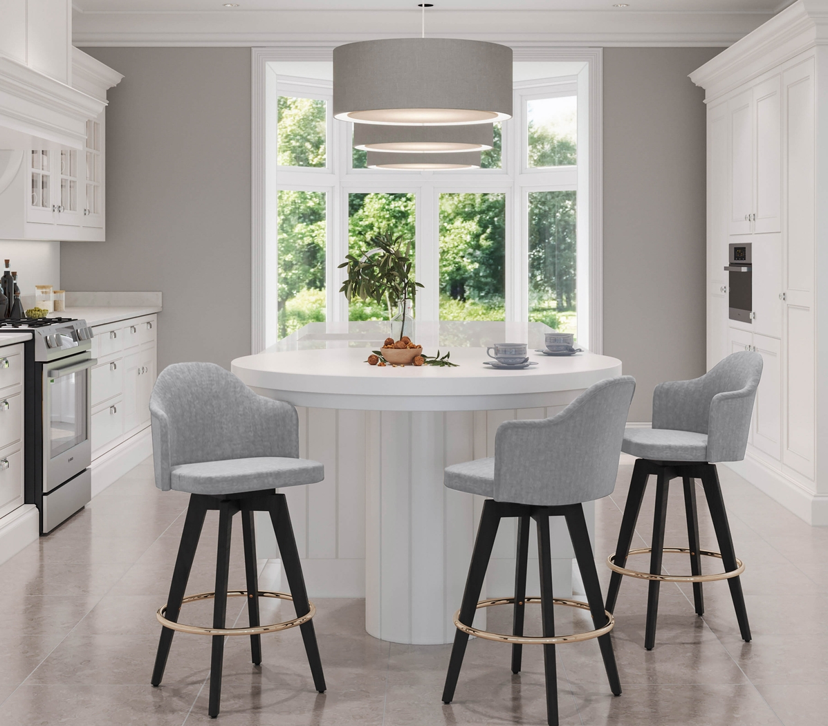 Sandron I Light Gray Counter Height Stool, Set of 2 - Thumbnail - Image 8