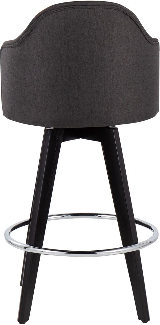 Sandron II Charcoal Counter Height Stool, Set of 2 - Thumbnail - Image 5