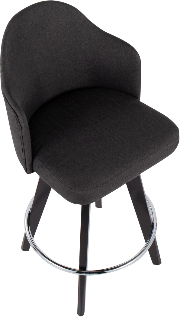 Sandron II Charcoal Counter Height Stool, Set of 2 - Thumbnail - Image 7