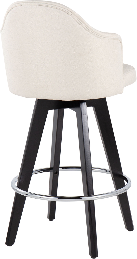 Sandron II Cream Counter Height Stool, Set of 2 - Thumbnail - Image 4