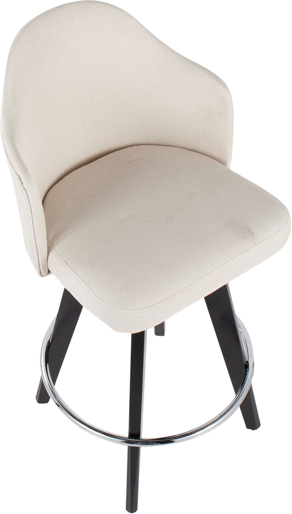 Sandron II Cream Counter Height Stool, Set of 2 - Thumbnail - Image 7