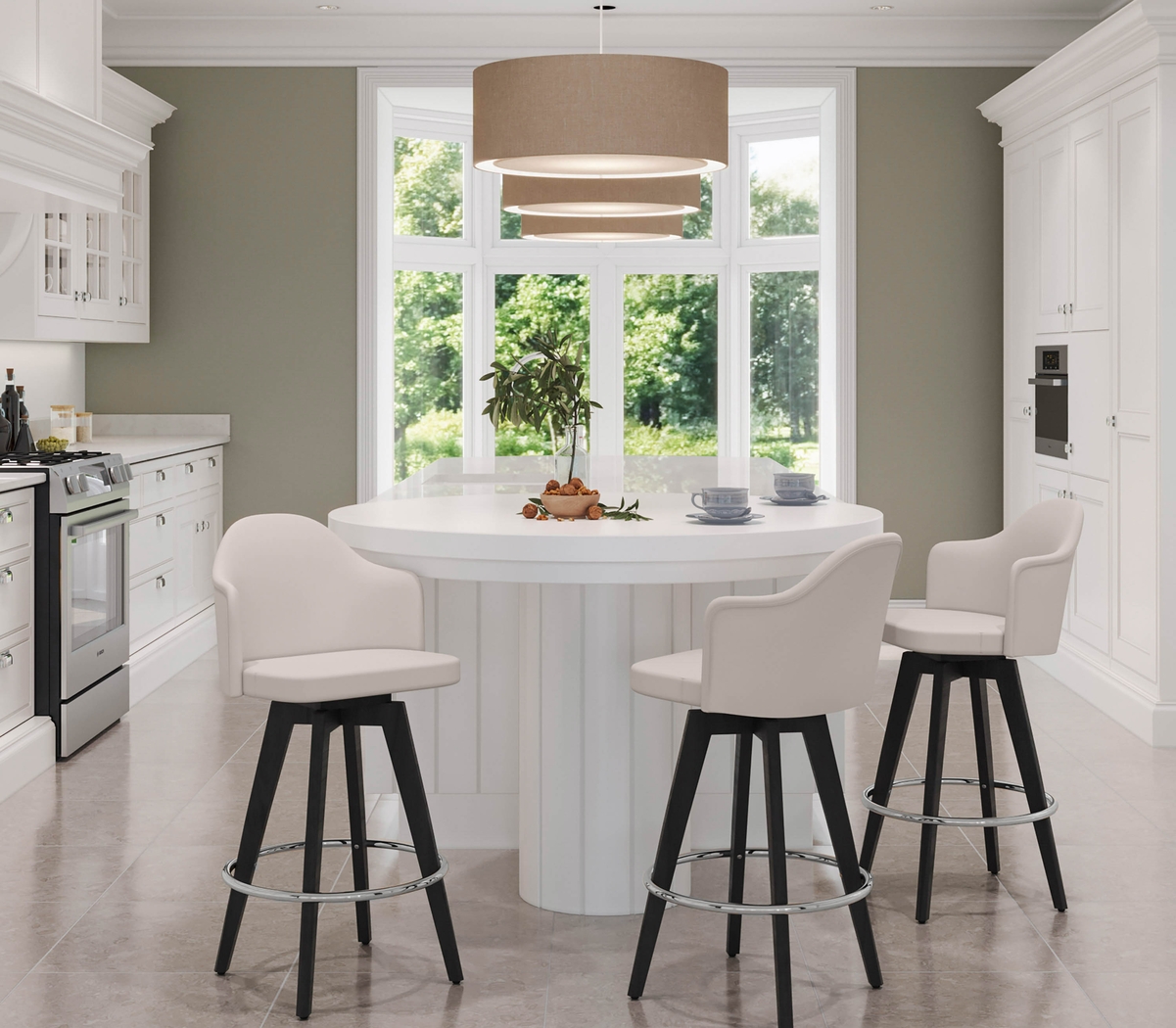 Sandron II Cream Counter Height Stool, Set of 2 - Thumbnail - Image 8