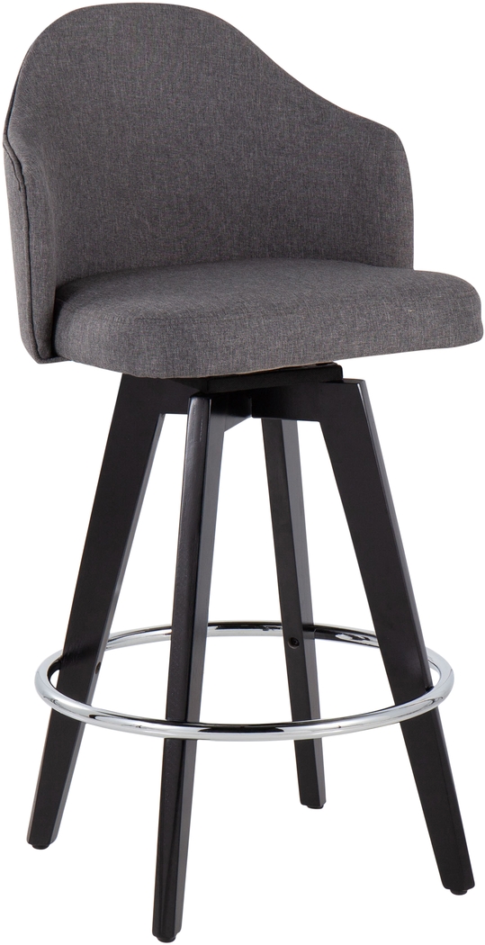 Sandron II Gray Counter Height Stool, Set of 2 - Thumbnail - Image 2