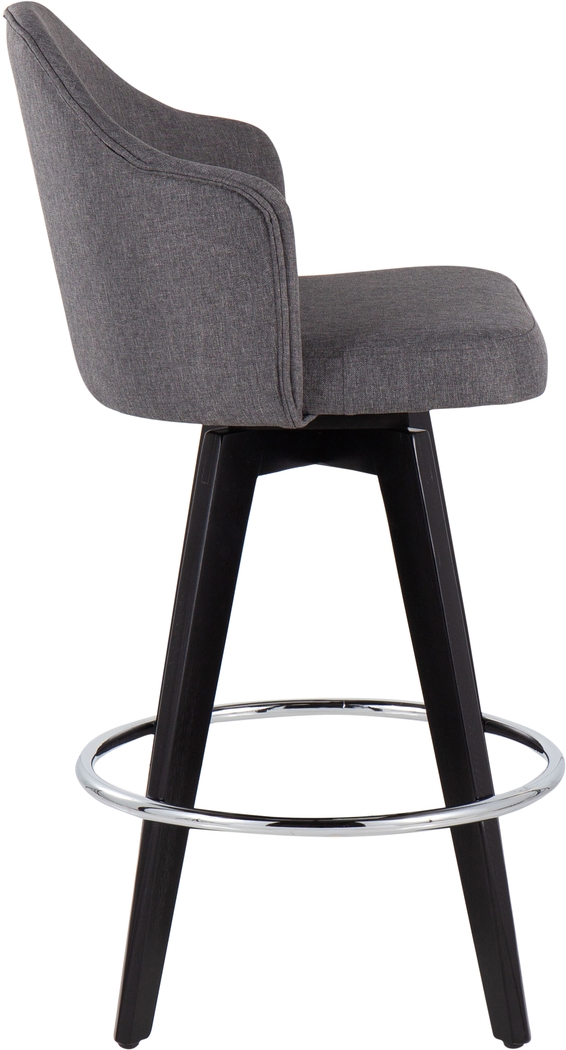 Sandron II Gray Counter Height Stool, Set of 2 - Thumbnail - Image 3