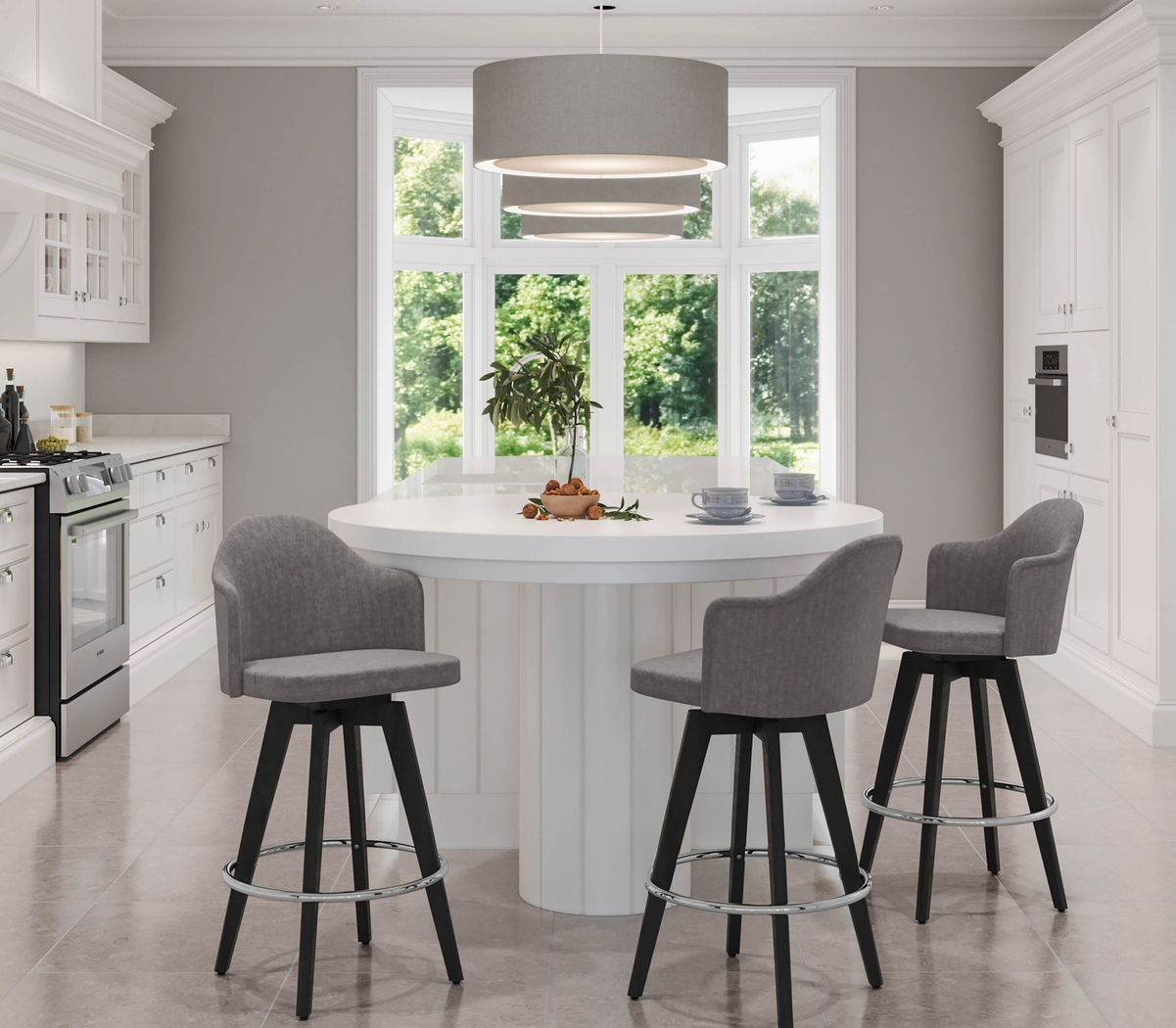 Sandron II Gray Counter Height Stool, Set of 2 - Thumbnail - Image 8