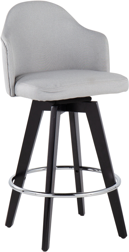 Sandron II Light Gray Counter Height Stool, Set of 2 - Thumbnail - Image 2