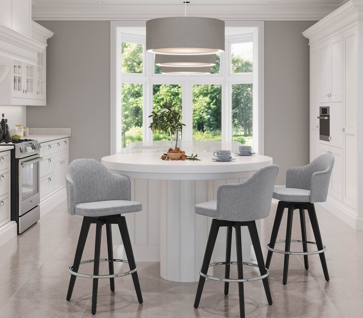 Sandron II Light Gray Counter Height Stool, Set of 2 - Thumbnail - Image 8