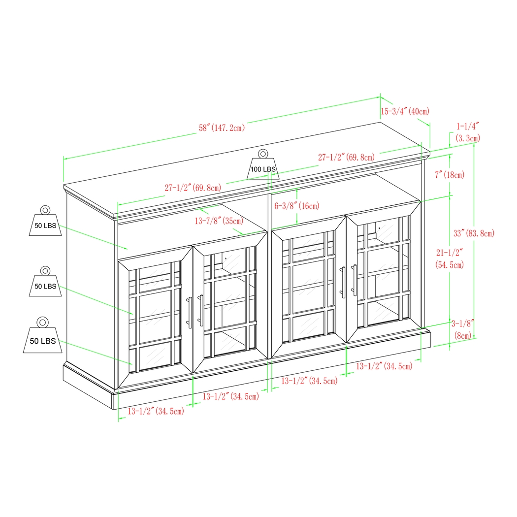 Sandwedge Walnut 58 in. Console - Thumbnail - Image 8
