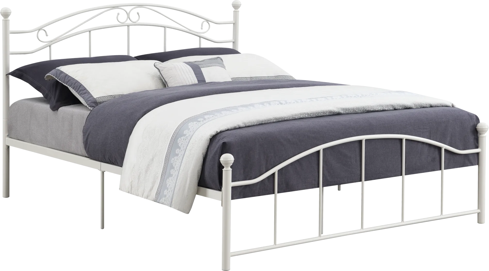 Sandyford White Queen Bed - Thumbnail - Image 1