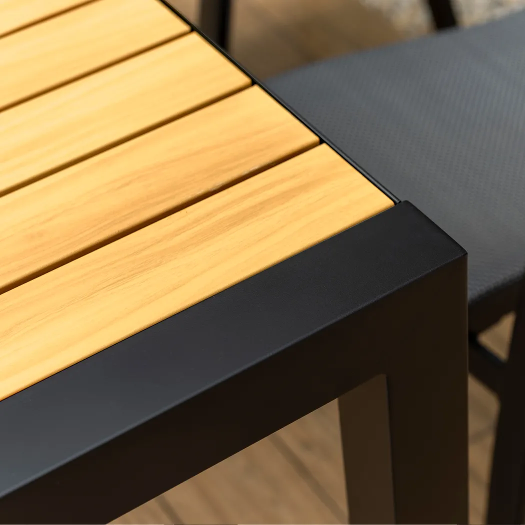 Sanellan Black Outdoor Dining Table - Thumbnail - Image 5