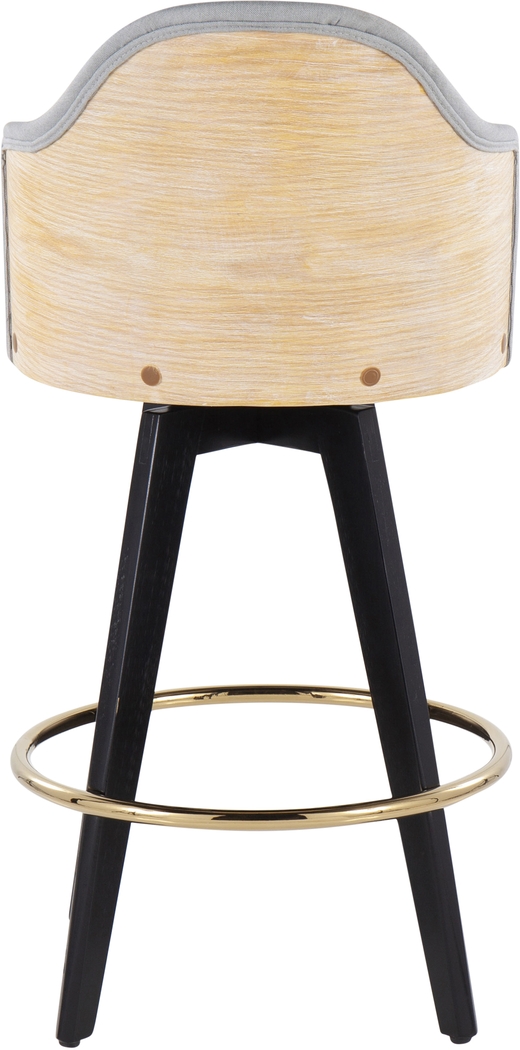 Sanellas I Gray Counter Height Stool, Set of 2 - Thumbnail - Image 5