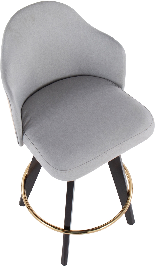 Sanellas I Gray Counter Height Stool, Set of 2 - Thumbnail - Image 7