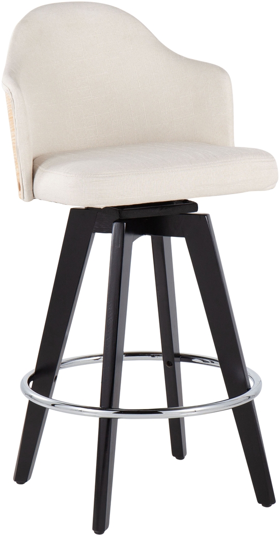 Sanellas II Cream Counter Height Stool, Set of 2 - Thumbnail - Image 2