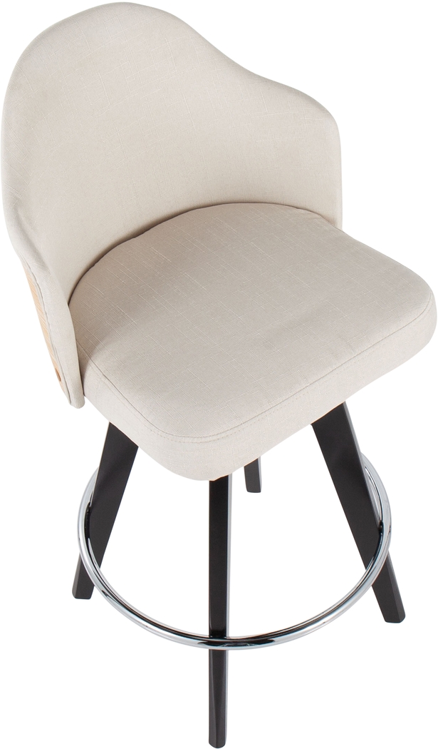 Sanellas II Cream Counter Height Stool, Set of 2 - Thumbnail - Image 7