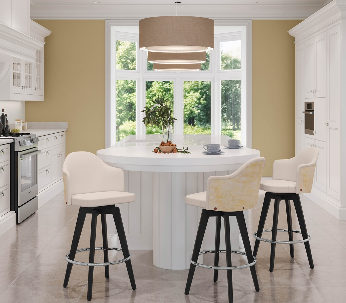 Sanellas II Cream Counter Height Stool, Set of 2 - Thumbnail - Image 8